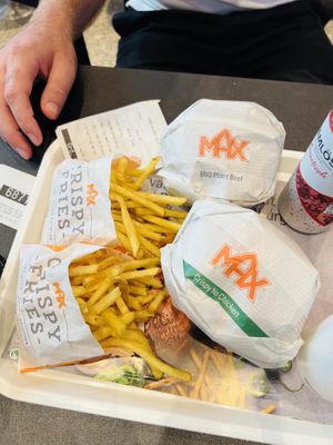 No beef burger and no chicken burger meal deal   at MAX - Kungsgatan in Stockholm