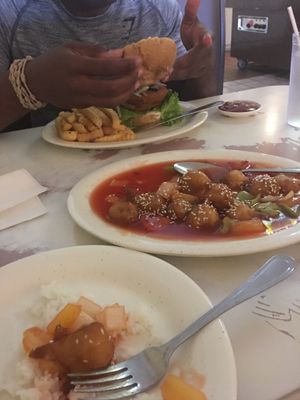 Yummy sweet and sour “pork” at Loving Hut in Addison