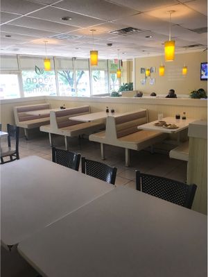 Seating at Loving Hut in Addison