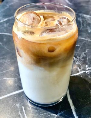 Oat iced latte at Pawdy Neighbors  in Dubai