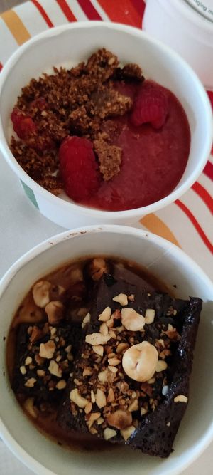 Desserts at Spill the Greens in Lisbon