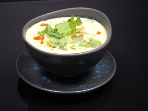 Coconut milk soup Tom Kha 🇹🇭 at Zaab in Kolobrzeg