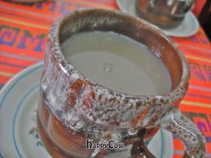Piping hot atole at Teotl Amayetzin - Cocina Artesanal Prehispanica in Cholula
