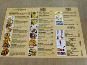 Menu Back at Krua Thai Chula Vista in Chula Vista