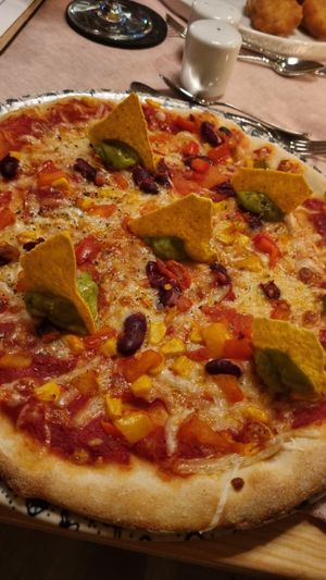 Pizza tex-mex style at Mari Pop Hotel in Ried Im Zillertal