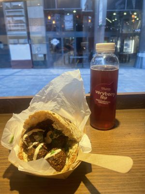 Vegan falafel pitta  at Hummus Bar - Váci in Budapest