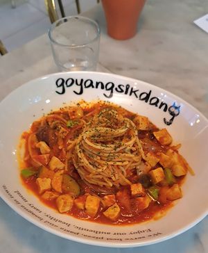 Vegan pasta at The Goyang Restaurant 더고양식당 in Gyeonggi-do