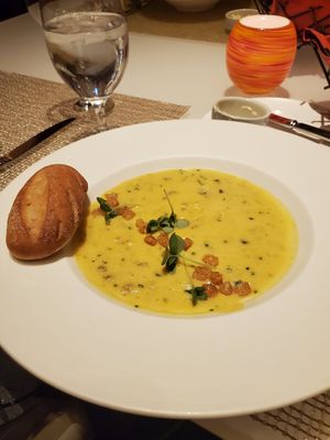 Corn chowder at Wynn Hotel - Lakeside in Las Vegas