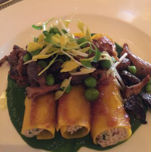 Sweet Pea & Wild Mushroom Cannelloni  at Wynn Hotel - Lakeside in Las Vegas