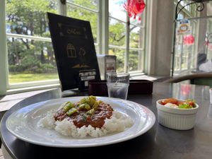 vegan curry lunch at Taishō Roman Tea Room in Hirosaki