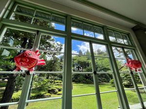 garden view at Taishō Roman Tea Room in Hirosaki