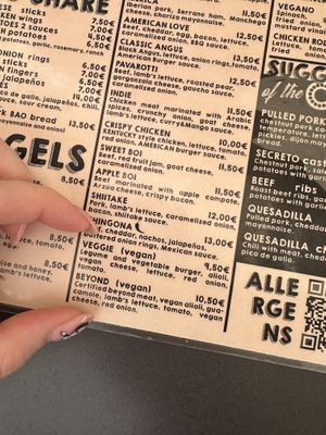 2 vegan burger options  at PicNic in Velez-malaga