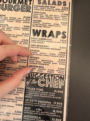 One vegan wrap option  at PicNic in Velez-malaga