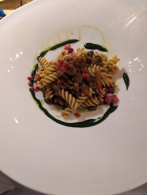 Vegan pasta with gluten free pasta at L'Evangelista Ristorante & Enoteca in Verona