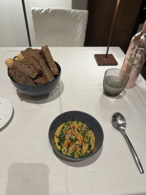 Second: a really generous hummus portion   at L'Evangelista Ristorante & Enoteca in Verona