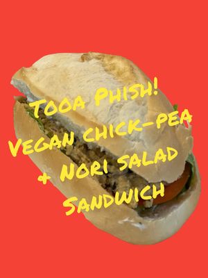 Assorted vegan sandwiches, our menu currently has 7 sandwich offerings at Last Chance Sandwich in Cheticamp