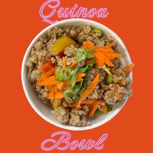 Assorted Quinoa bowls with veggies and tofu at Last Chance Sandwich in Cheticamp