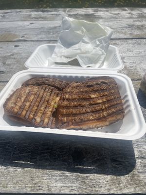 Ruben sandwich plus a Toona (no photo available)  at Last Chance Sandwich in Cheticamp