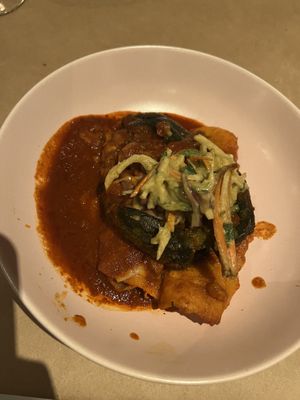 Vegan enchiladas   at The Artichoke Cafe in Albuquerque