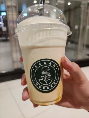 Sweet vanilla milkshake at Vegan Burger - Dubai Mall in Dubai