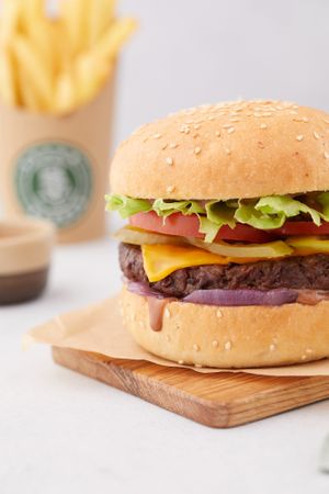 Cheeseburger at Vegan Burger - Dubai Mall in Dubai