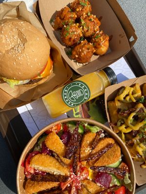 The variety never end! Choose what you love most from burgers to salads :) at Vegan Burger - Dubai Mall in Dubai