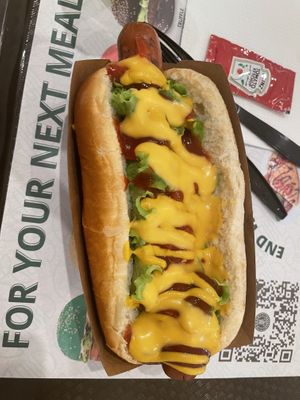Hotdog sandwich   at Vegan Burger - Dubai Mall in Dubai