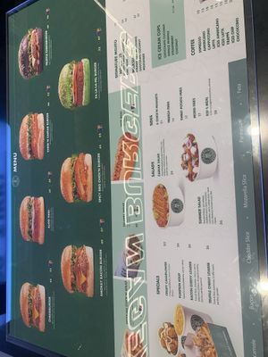 menu  at Vegan Burger - Dubai Mall in Dubai