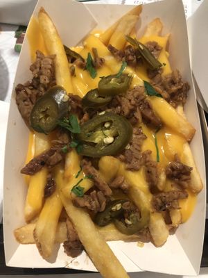 Bacon cheesy loaded fries  #Veganuary at Vegan Burger - Dubai Mall in Dubai
