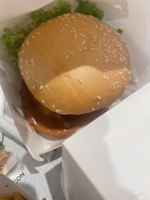 Smokey bacon burger  #Veganuary at Vegan Burger - Dubai Mall in Dubai