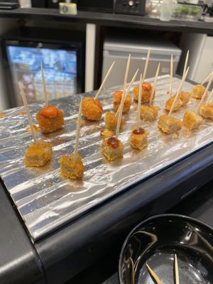 Sampling  at Vegan Burger - Dubai Mall in Dubai