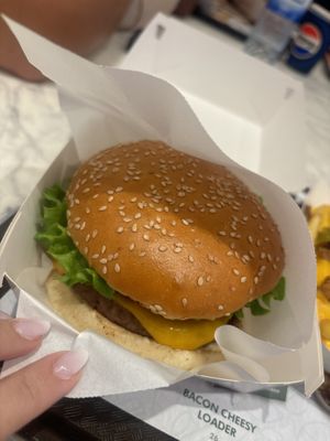 Smokey bacon burger   at Vegan Burger - Dubai Mall in Dubai