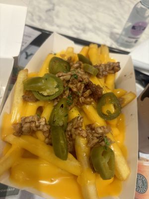 Bacon cheesy loader  at Vegan Burger - Dubai Mall in Dubai