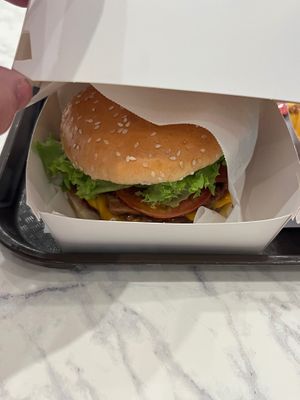 Smoky bacon burger  at Vegan Burger - Dubai Mall in Dubai