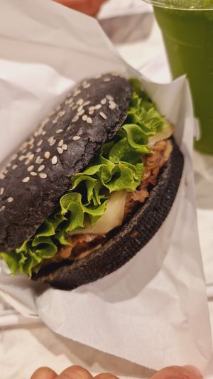 Truffle burger 48 AED at Vegan Burger - Dubai Mall in Dubai