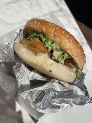 Chicken burger  at Vegan Burger - Dubai Mall in Dubai