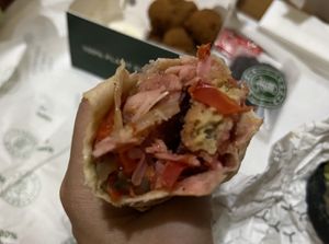 Vegan chicken shawarma   at Vegan Burger - Dubai Mall in Dubai