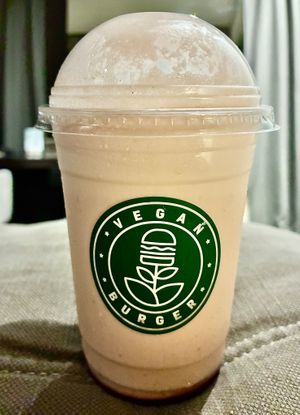 Strawberry milkshake  at Vegan Burger - Dubai Mall in Dubai