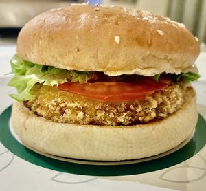 Spicy BBQ Burger  at Vegan Burger - Dubai Mall in Dubai