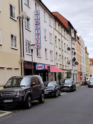 Signs on the outside at Streiter in Kassel