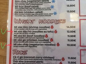 Marked is vegan at Kim-Lai  in Bayeux