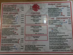 Full menu cart at Kim-Lai  in Bayeux