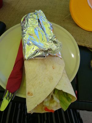 Vegan Wrap at Pittis CaféBar Föhr in Wyk Auf Foehr