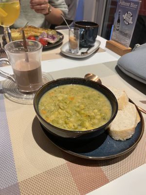 Erbsensuppe (vegan)   at Pittis CaféBar Föhr in Wyk Auf Foehr