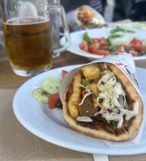 Vegan gyro (ask for it wrapped, if preferred)  at Thraka Grillhouse in Zakynthos