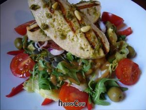 faux-chicken salad at Shiva Bar in Vilnius