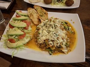 Vegetarian Lasagna at My Veg in Banos