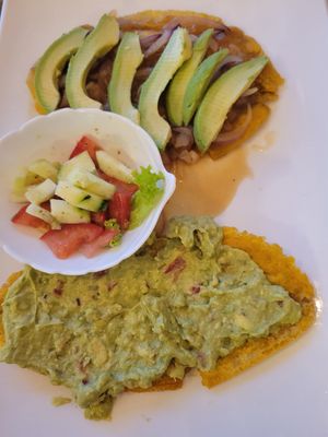 Fried and flattened plantains at My Veg in Banos