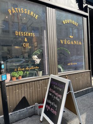 Outside  at Vegania Desserts in Montreal