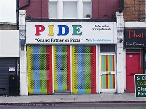 Shop front at Pide Grandfather of Pizza in South East London
